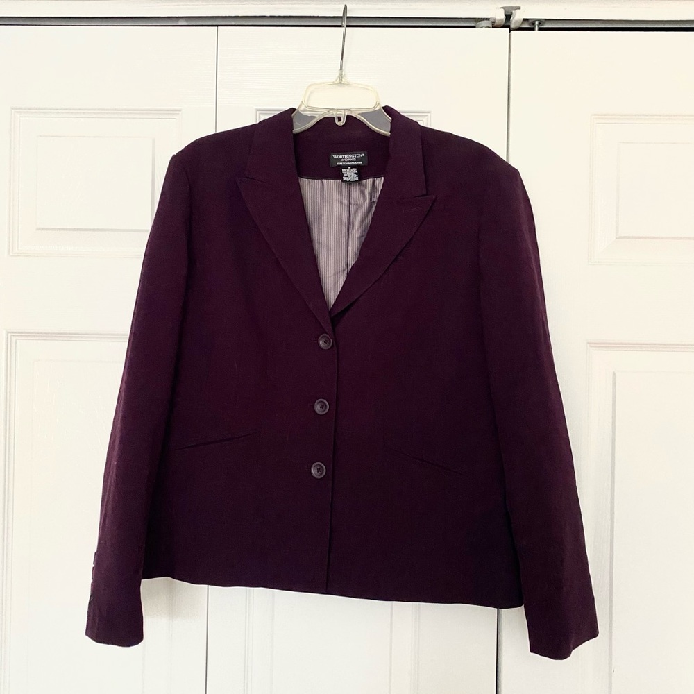 Worthington Works Women’s Purple Blazer